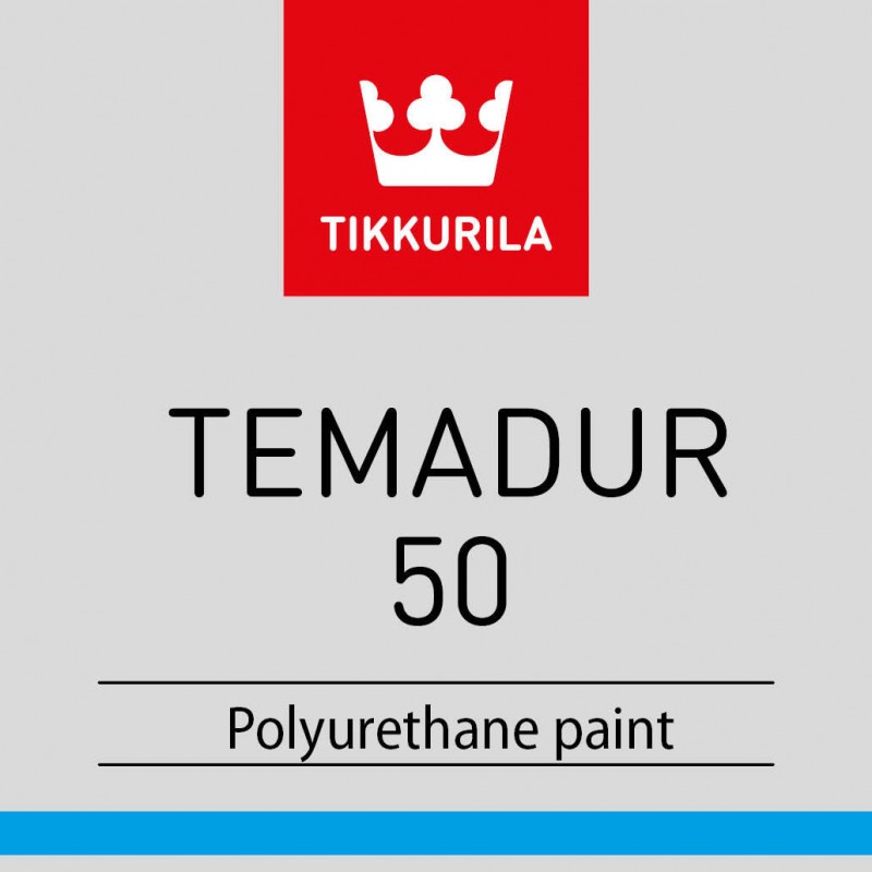 Краска Tikkurila Temadur 50 полуглянцевая двухкомпонентная для металла (Финляндия)