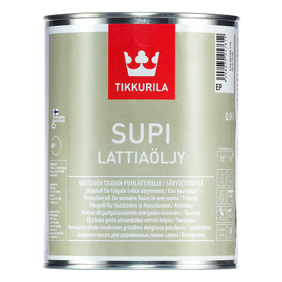 Tikkurila Супи Масло для пола внутри влажных помещений (Финляндия)
