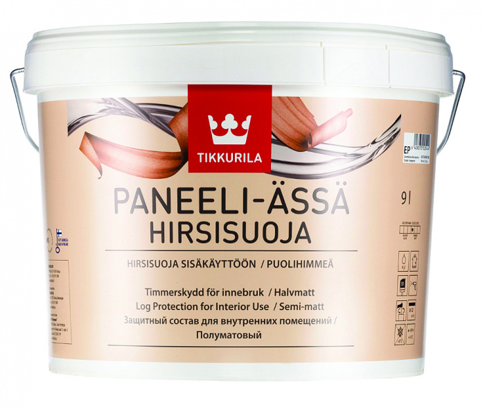 Защитный состав Tikkurila Панели-Ясся полуматовый для внутренних работ (Финляндия)