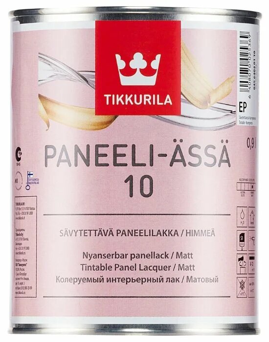 Лак Tikkurila Панели-Ясся матовый для внутренних работ (Финляндия)