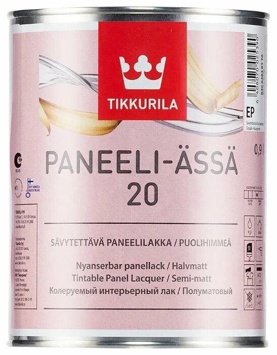 Лак Tikkurila Панели-Ясся полуматовый для внутренних работ (Финляндия)