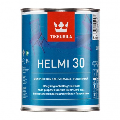 Краска Tikkurila Хелми 30 полуматовая для дерева и металла (Финляндия)