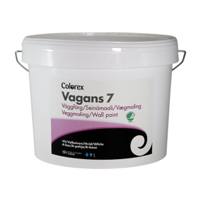 Краска Colorex Vagans Pro 7 шелковисто-матовая для стен и потолков (Швеция)