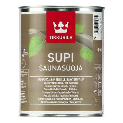Защитный состав Tikkurila Супи Саунасуоя полуматовый для защиты бани (Финляндия)